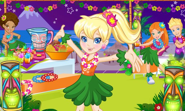 Jogos Luau da Polly com as Amigas - Princesa dos Jogos