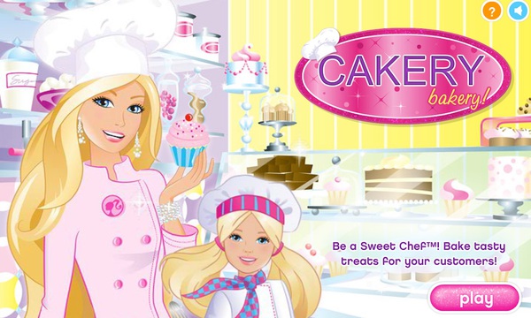 barbie cooking cake games