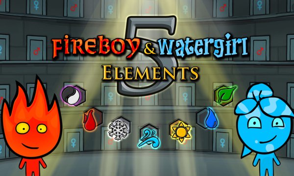 Fireboy and Watergirl: Elements - Walkthrough Level 5 (FIRE TEMPLE) 