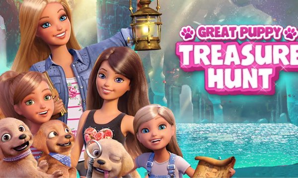 🕹️ Play Barbie Great Puppy Treasure Hunt Game: Free Online