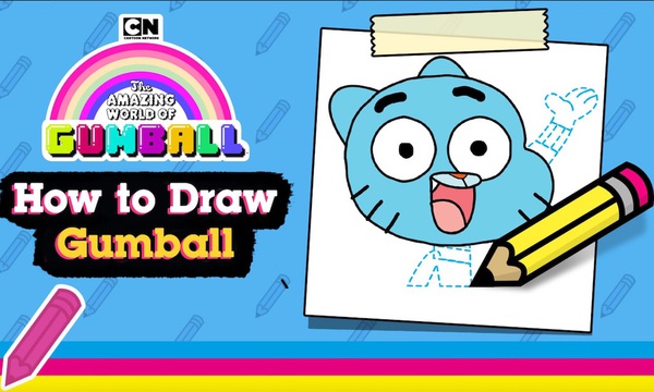 How to draw Darwin Watterson - Step by step drawing tutorials