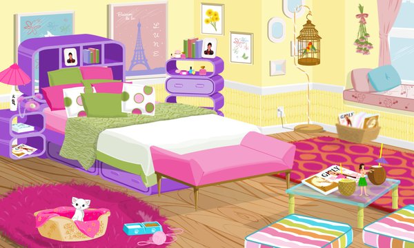 Barbie mơ ước barbie bedroom decor Cho phòng ngủ của bé gái với chủ đề  Barbie