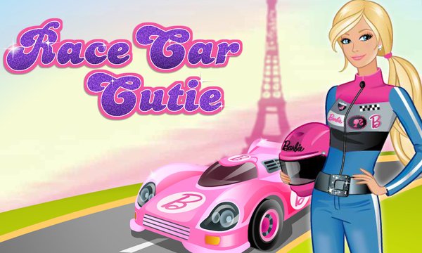 barbie race car cutie